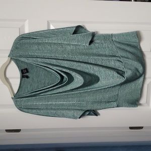 Shimmery green tunic with banded waist - size Large